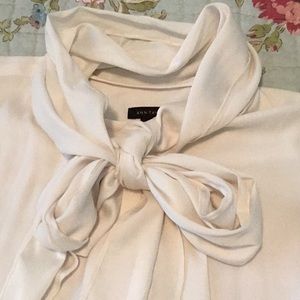 Ann Taylor silky bow blouse